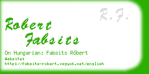 robert fabsits business card